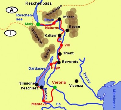 Etschtal-Radweg vom Reschenpass nach Verona - GipfelglückGipfelglück